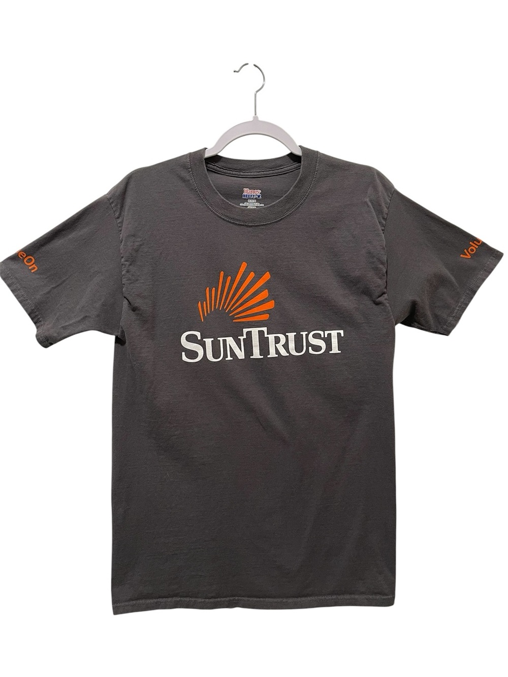 SunTrust Shine On Volunteer Short Sleeve Tee 100% Cotton Grey Hanes Beefy Men M